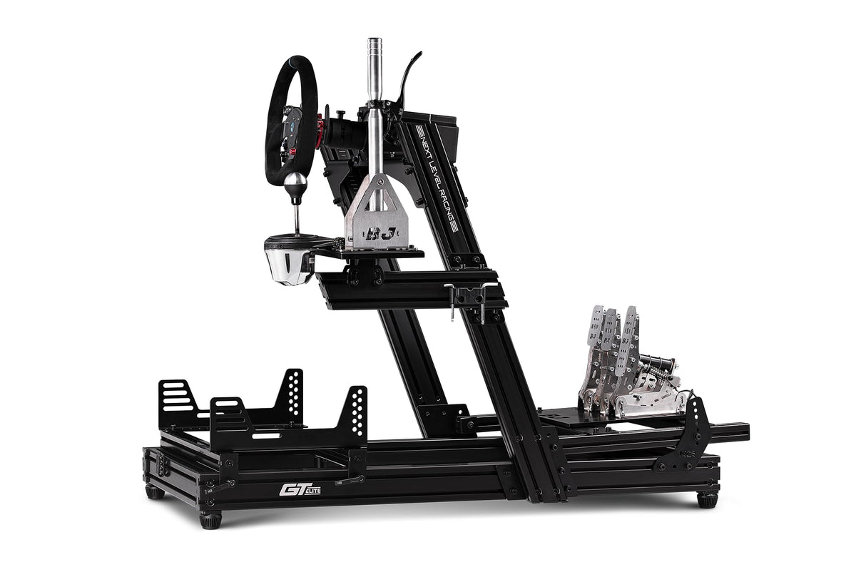 Next Level Racing GTElite Aluminium Simulator Cockpit-Front and Side Mount Edition, Color Black (NLR-E023)