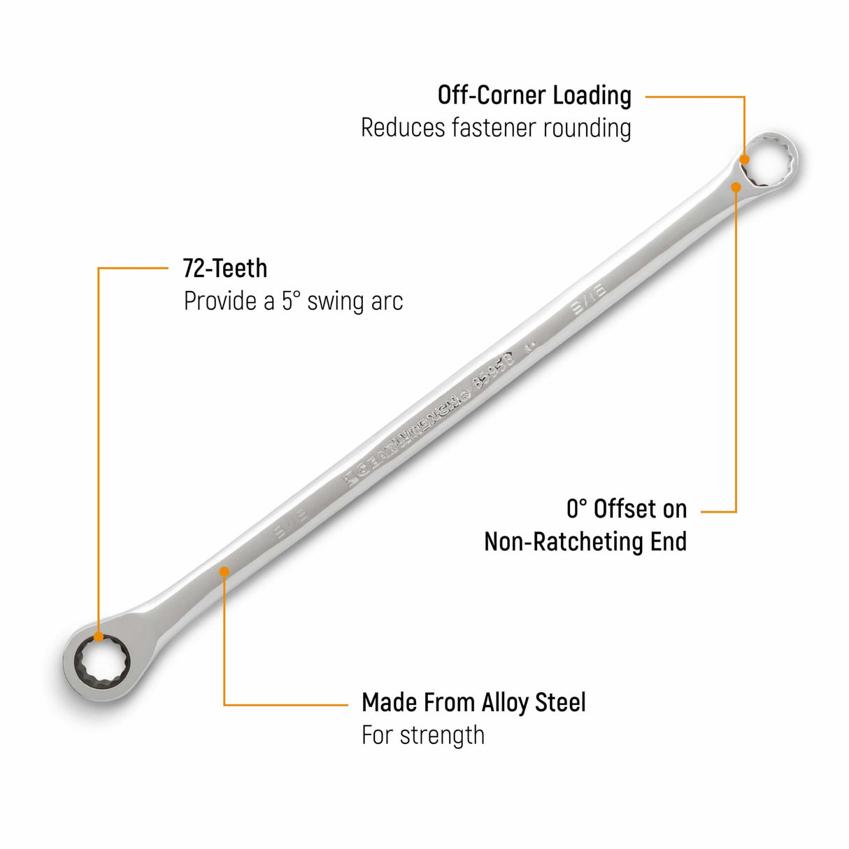 GEARWRENCH, GearBox 12 Pt. XL 85989, Juego de llaves de trinquete de doble caja, métricas, 17 piezas