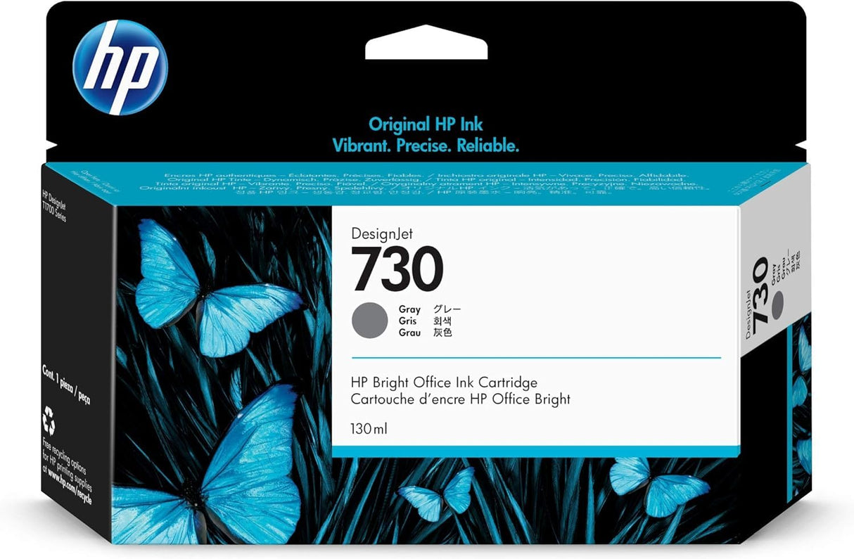 Hewlett Packard P2V66A adecuado para DNJ T1700 Tinta gris HP730 130ml