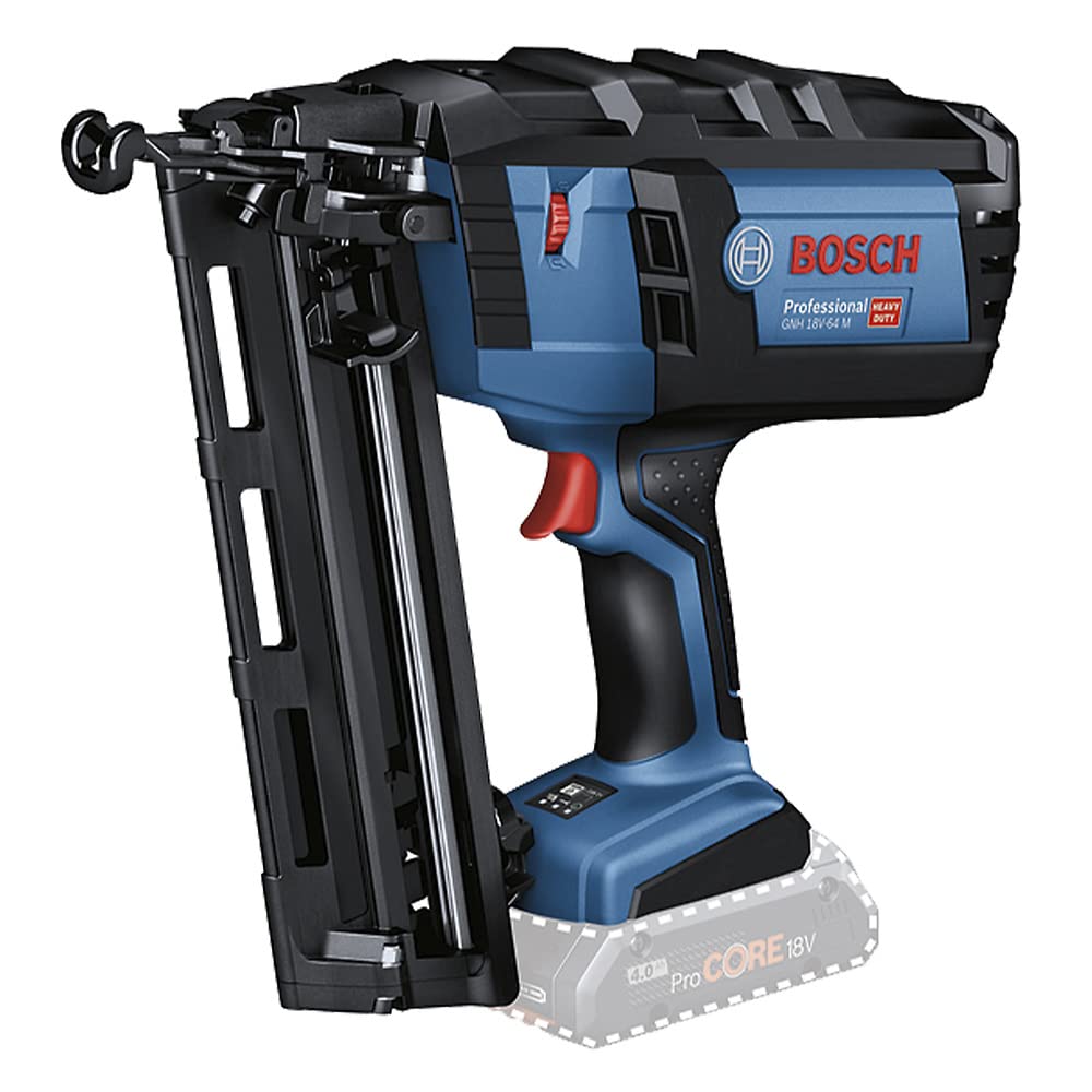 Bosch Professional 18V System GNH 18V-64 M - Clavadora a batería (Ø máx. 1,6 mm, clavos 32/64 mm, modo contínuo, sin batería, en caja)