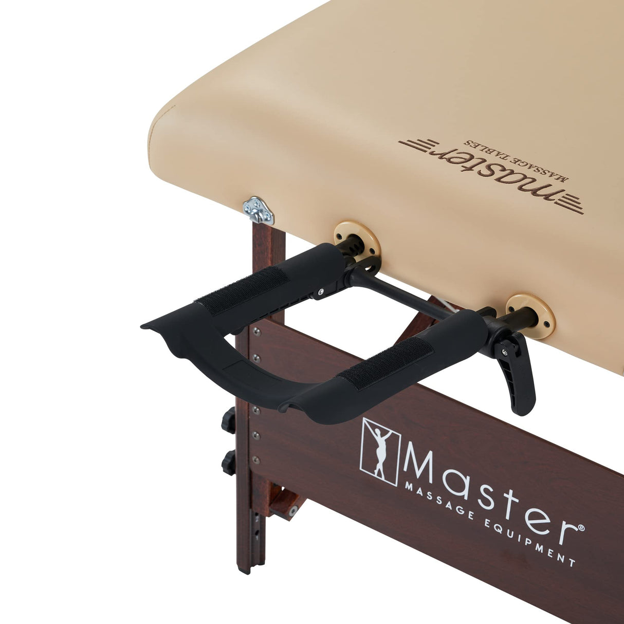 Master Masaje 71 cm del Ray Pro - Banco de Masaje móvil Plegable para Cama de Madera, Color Beige