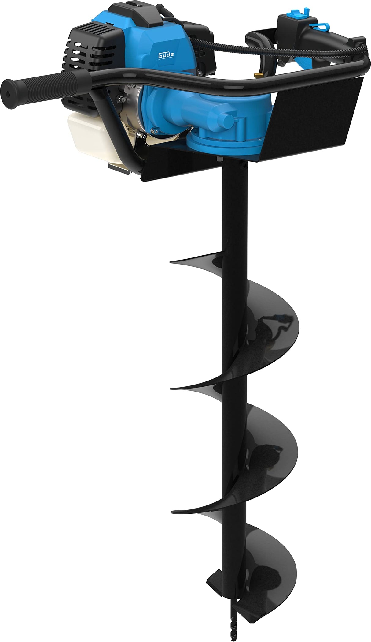 Güde Taladro de tierra de motor GE 2200 (motor de gasolina de 2 tiempos 2,2/3 (kW/PS), 52 cm³, 7500 1/min, diámetro de la broca: 100/150/200 mm, controles en el mango, bomba de cebado, función fiable