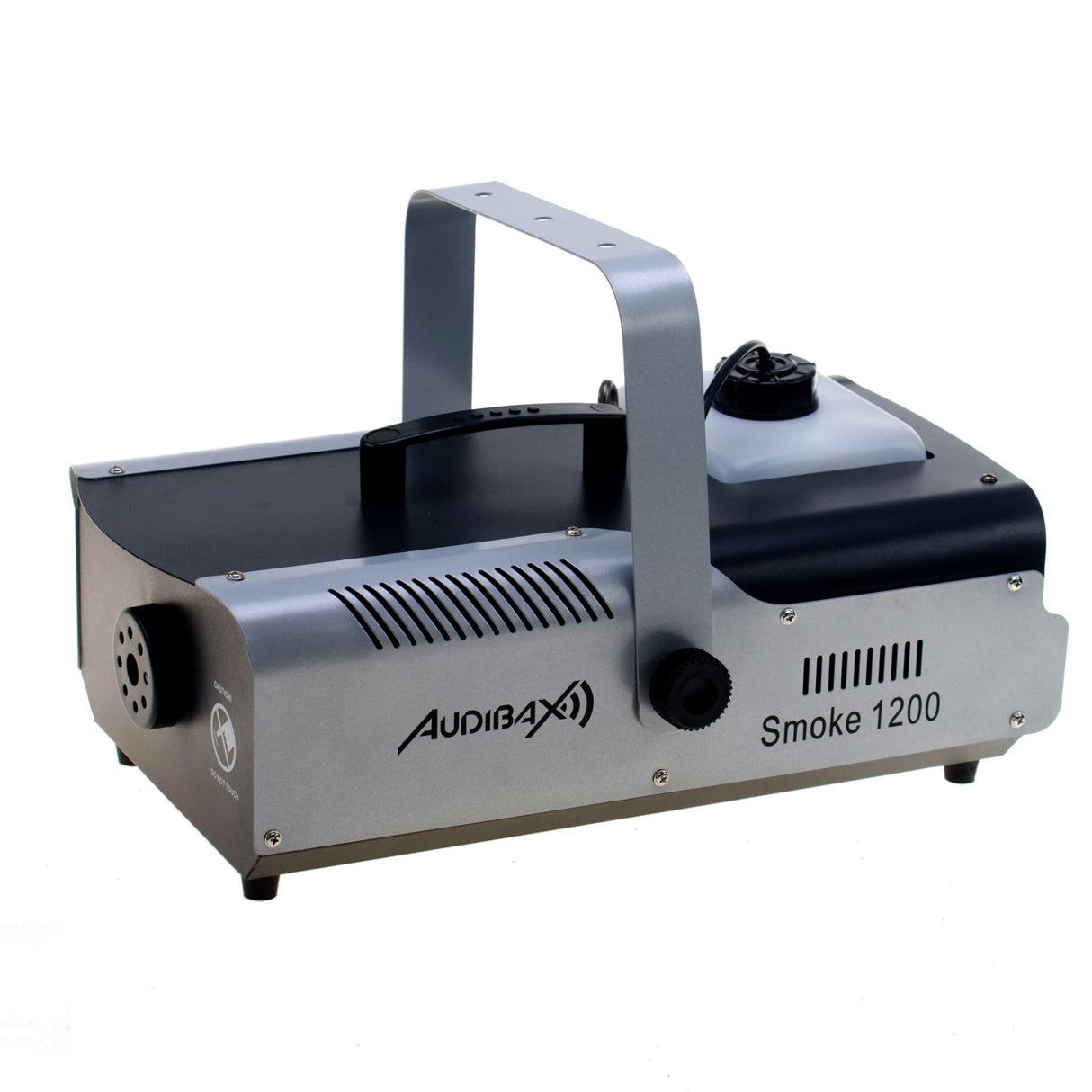Audibax Smoke 1200 - Maquina de Humo para Fiestas - Maquina de Niebla con Mando a Distancia - Potencia de 1200W - Capacidad 2,3 L - Humo por Minuto de 295m3 - Calentamiento en 8 min
