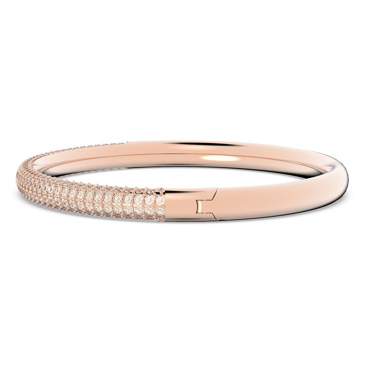 Swarovski Brazalete Stone, Blanco, Baño tono oro Rosa