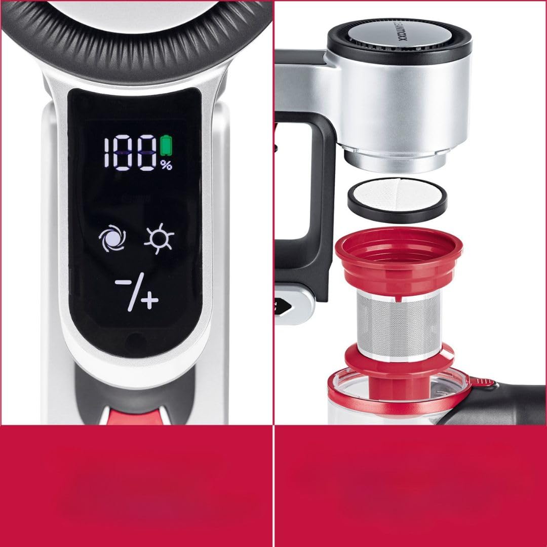 CLEANmaxx Aspirador inalámbrico para Manos y Suelos | Antialérgico Gracias al Triple filtrado | Ideal para alfombras, Asientos de Coche, teclados, etc. | Tiempo de Funcionamiento hasta 40 min.