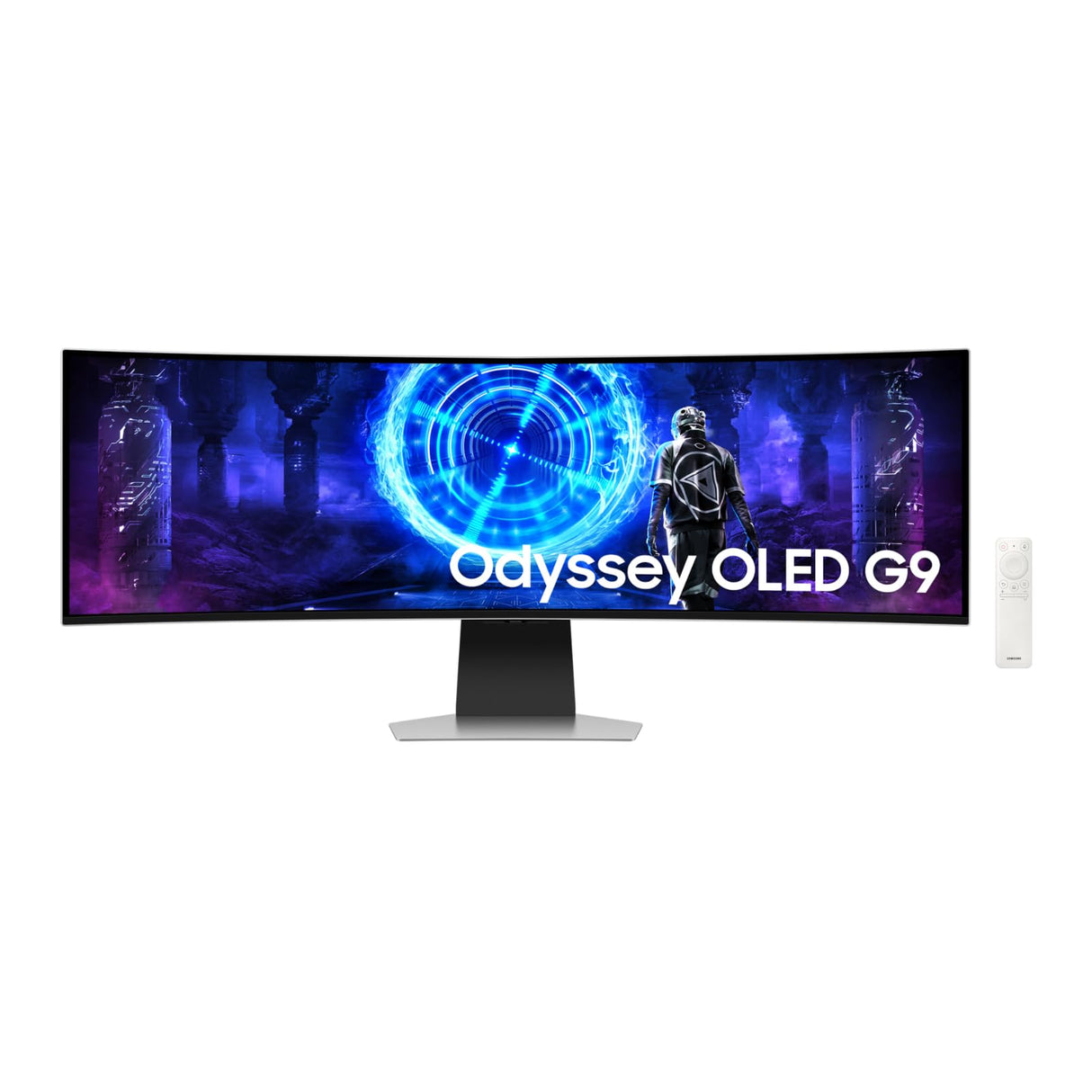 Samsung Odyssey OLED G9 - Pantalla para PC (240 Hz, sin reflejo, 0,03 ms, pantalla OLED 1800R, resolución 5120 x 1440, 1000 000: 1, 32:9, compatible con G-Sync, Smart, HDMI, DisplayPort, pie ajustable