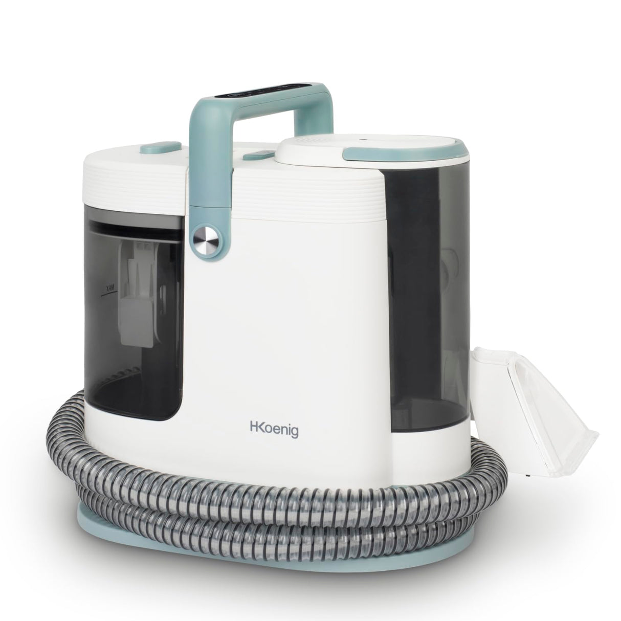 H.Koenig Limpiador textil con agua caliente y vapor TWT99, 1700 W, Doble Depósito 1600ml y 1250ml, Quitamanchas para Alfombras, Sofas, Tapicerías, Coches