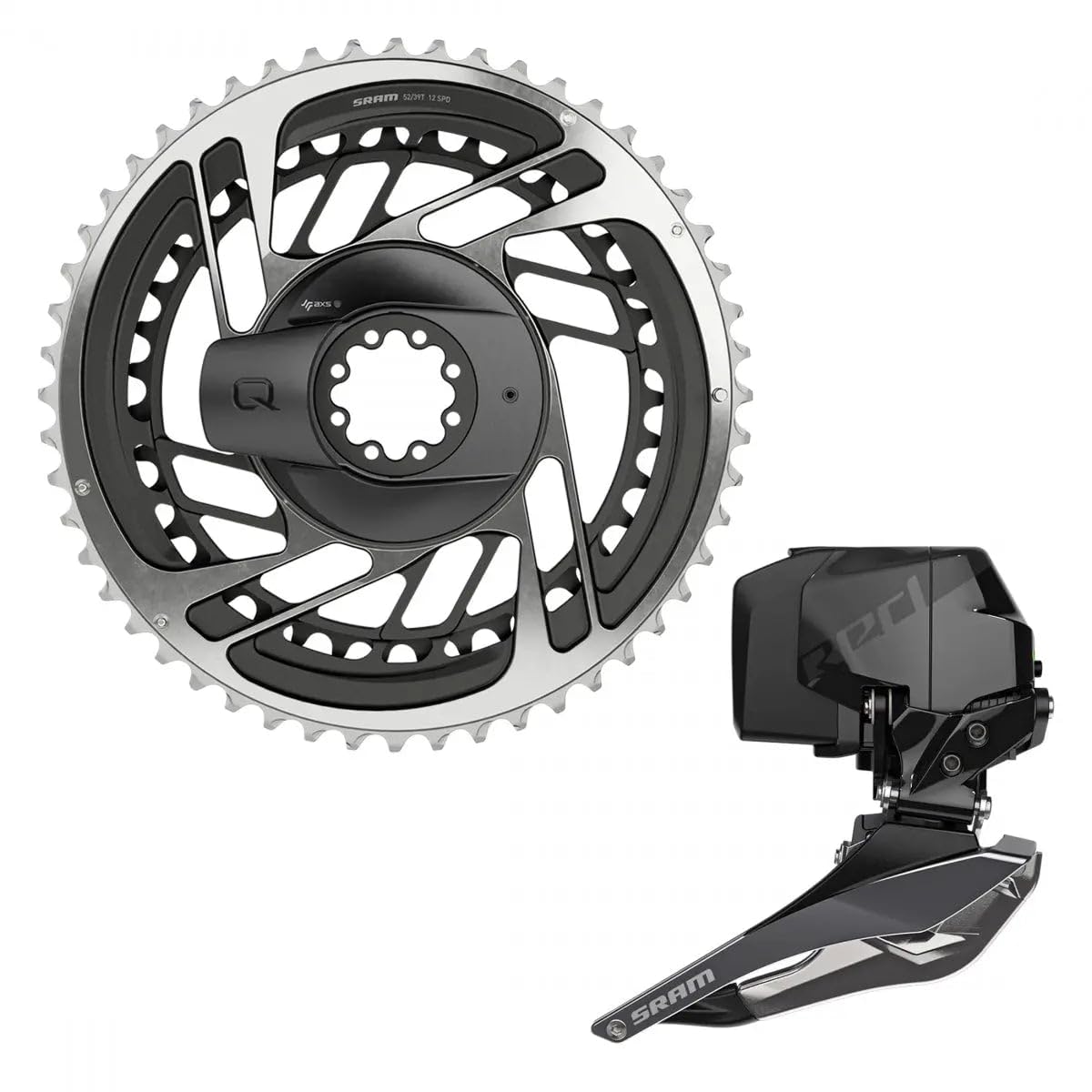 SRAM Kit PLA/POTENC/DESV.SRAM Red AXS D1 52x39D DM Bielas, Sport, Gris (Gris), Talla Única
