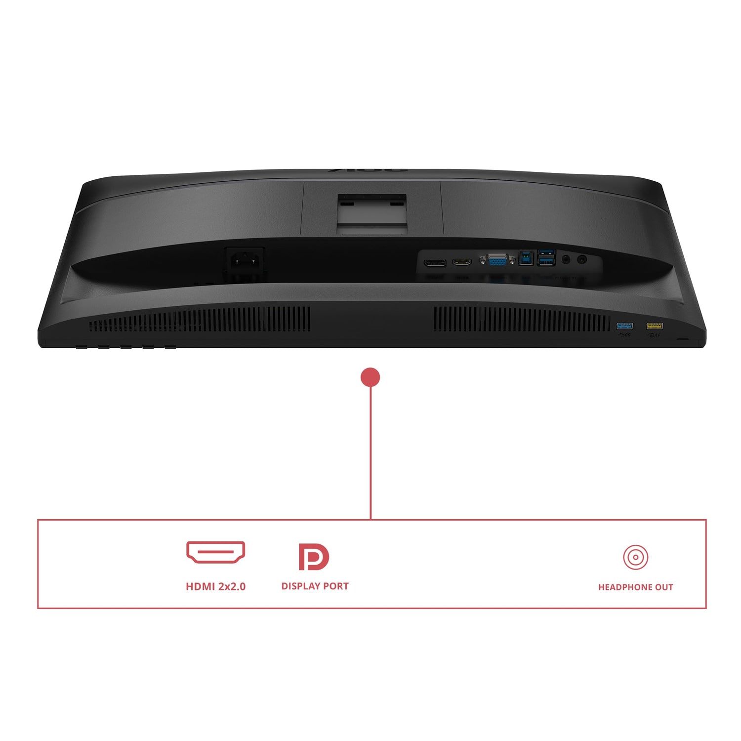 AOC U34E2M Monitor 34 Pulgadas UWQHD, 100Hz, VA, 4 ms GtG, Adaptive Sync. (3440x1440, 2x HDMI 2.0, 1x DP 1.2), Negro