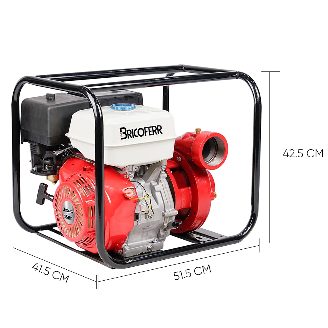 Bricoferr Motobomba de Agua 13HP 3600 RPM – 40 m³/h, 60m de Elevación