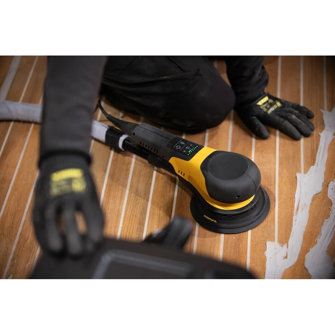 Mirka DEROS RS 600 Ø 150 mm en maletín/potente lijadora rotativa para madera y hormigón/motor de 750W / 700-2500 RPM/diseño ligero (1,8 kg) / conectividad Bluetooth
