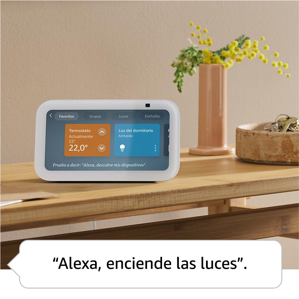 Echo Show 5 (Última generación) | Pantalla táctil inteligente con Alexa diseñada para controlar tus dispositivos de Hogar digital y más | Antracita