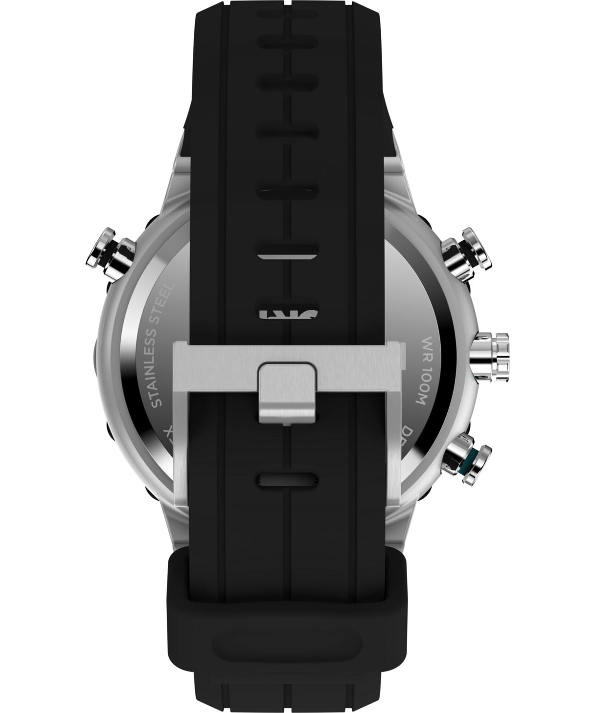 Timex Expedition North - Reloj de 45 mm para hombre, correa de liberación rápida de dos piezas de silicona negra, esfera verde, caja de acero inoxidable TW2W24200