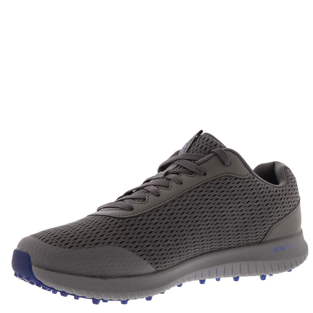 Skechers GO Golf MAX 2 Fairway 3, Zapatillas Hombre, Charcoal Textile/Navy Trim, 43.5 EU