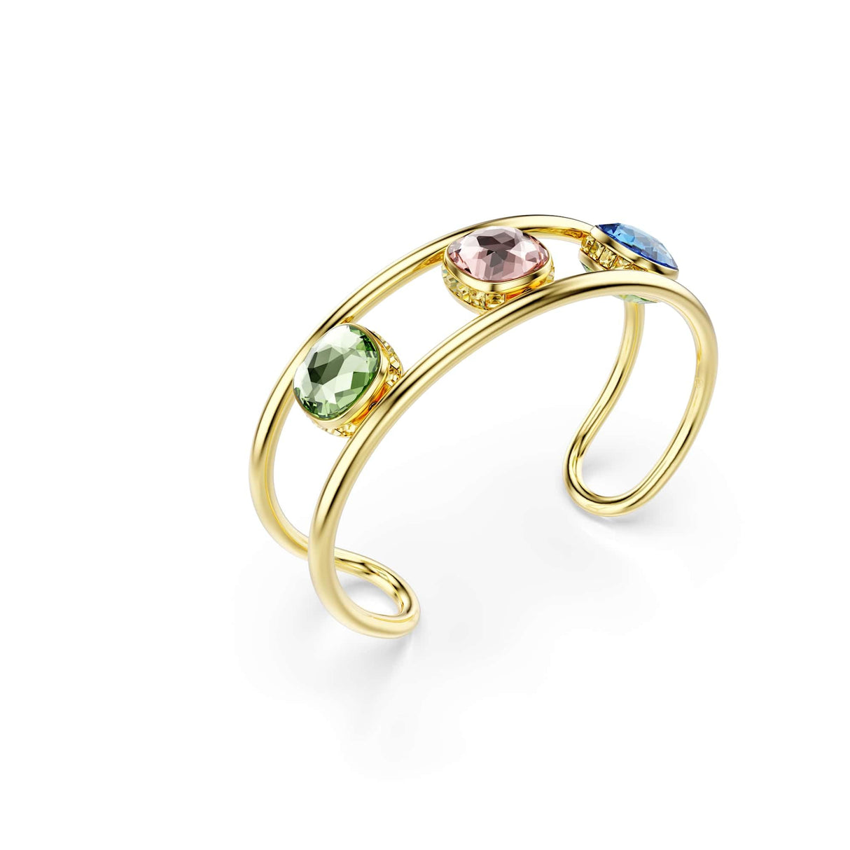 Swarovski Brazalete Chroma, Talla cojin, Multicolor, Baño tono oro