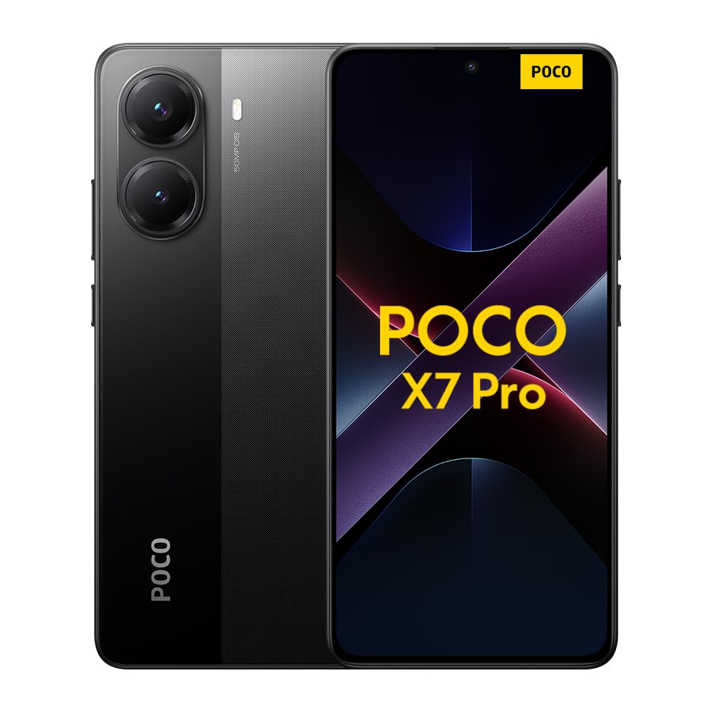 XIAOMI POCO X7 Pro - Smartphone de 12+512GB, Pantalla CrystalRes 1.5K 120Hz AMOLED, MediaTek Dimensity 8400-Ultra, Cámara de 50 MP, 90W HyperCharge, Cargador no Incluido, Negro (Versión ES)
