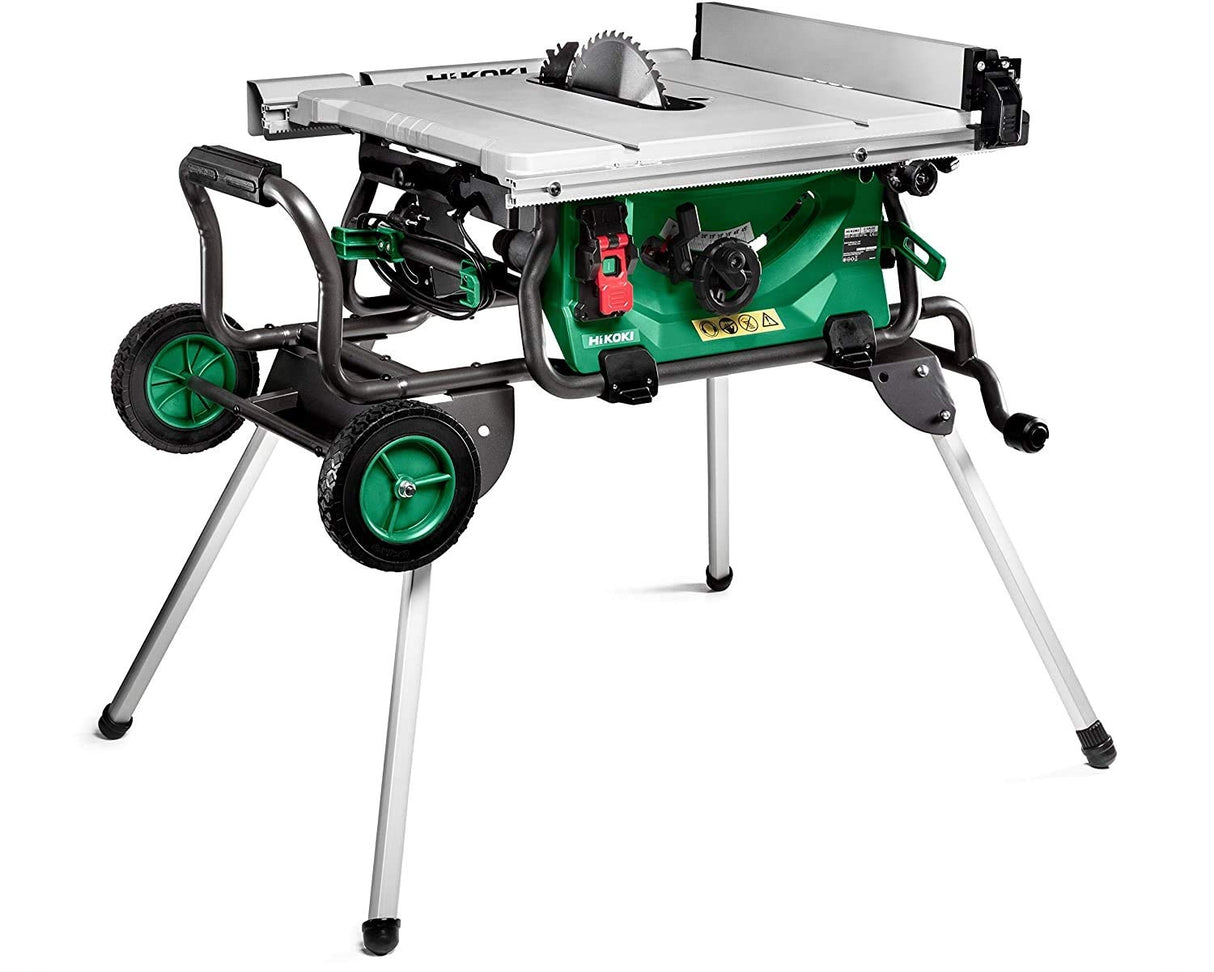 Sierra de mesa HiKOKI C10RJ (1500W, hoja de sierra Ø255mm, arranque suave, tope paralelo, extensión de mesa, freno eléctrico, protección contra sobrecarga, hoja de sierra, incl. mesa inferior)