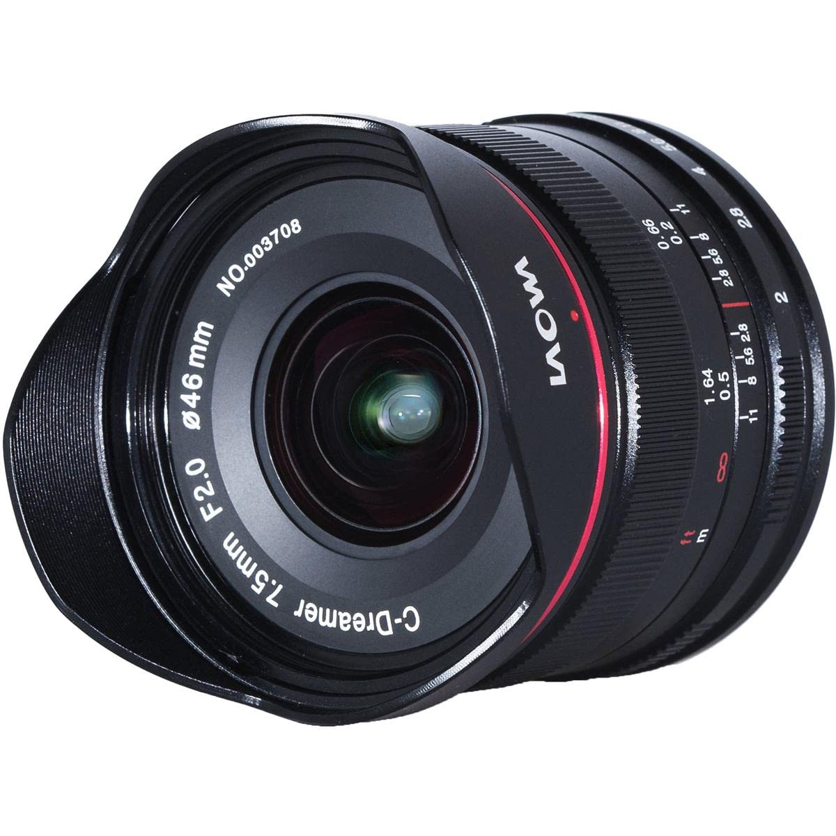 Venus Optics VE7520MFTLWBLK - Objetivo 7.5 mm f/2 MFT para Drones, Color Negro