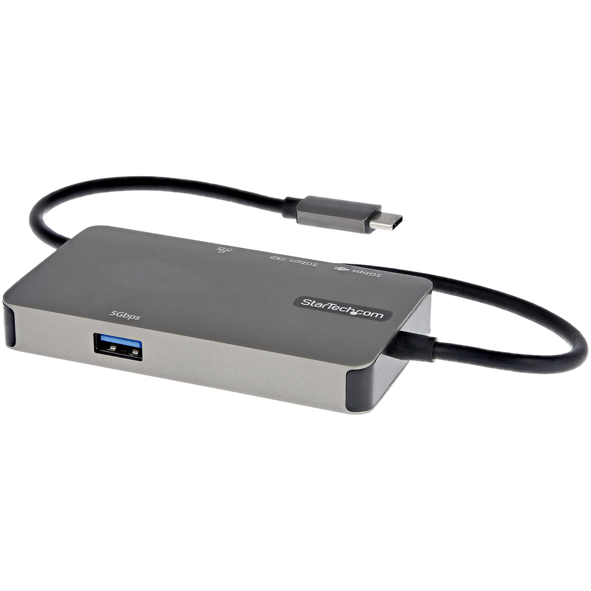 StarTech.com Adaptador Multipuertos USB-C - Docking Station USB Tipo C a HDMI 4K30 o VGA 1080p - Replicador de Puertos USBC PD de 100W - Hub USB de 3 Puertos - Red - con Cable de 30cm (DKT30CHVPD2)