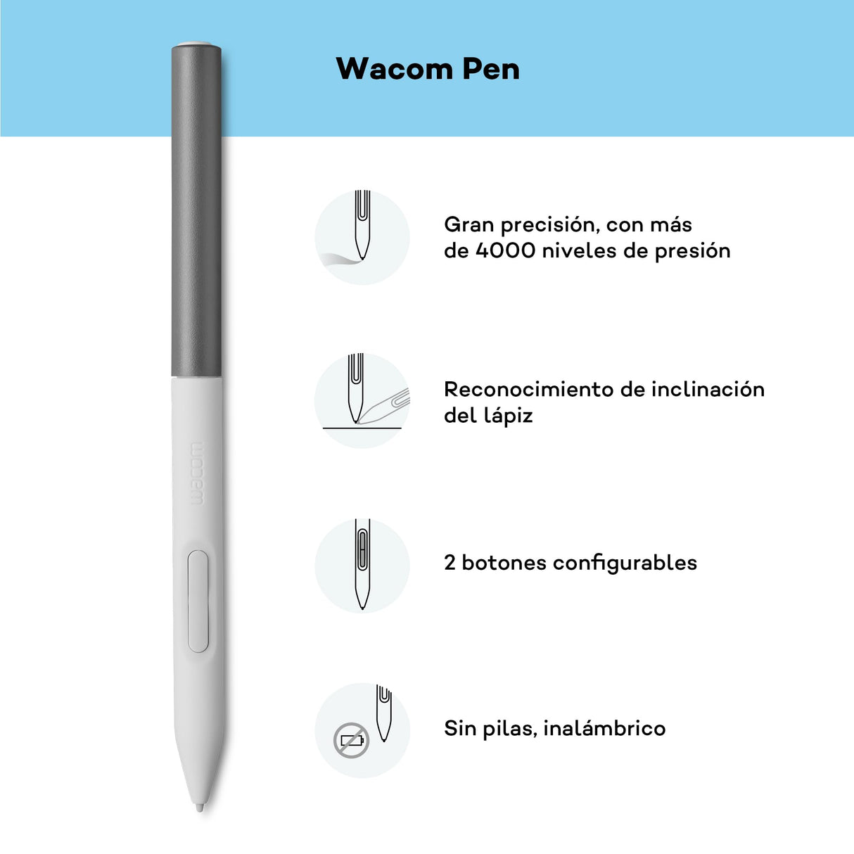 Pen Tablet Wacom One M, Que Incluye lápiz con tecnología de resonancia electromagnética (EMR) sin Pilas, conexión Bluetooth, para Windows, Mac, Chromebook y Android creativos