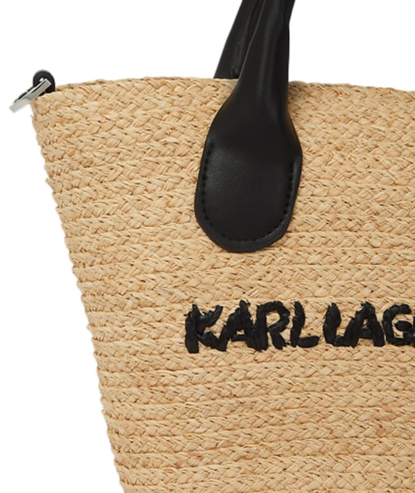 KARL LAGERFELD B.V K/Essential - Bolsa de playa pequeña para mujer, natural, talla única, naturaleza, K/Essential Small Beach Bag