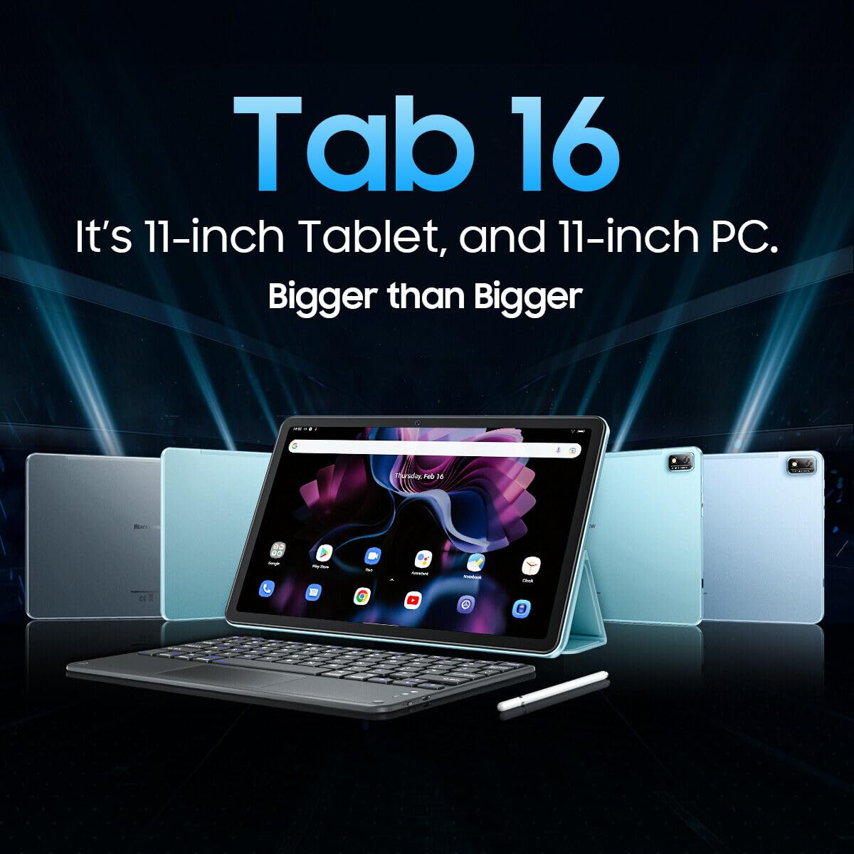Blackview Tab 16 (Dual Sim - Android 12-11'' - 4G/LTE - 256 GB, 8 GB RAM) Azul