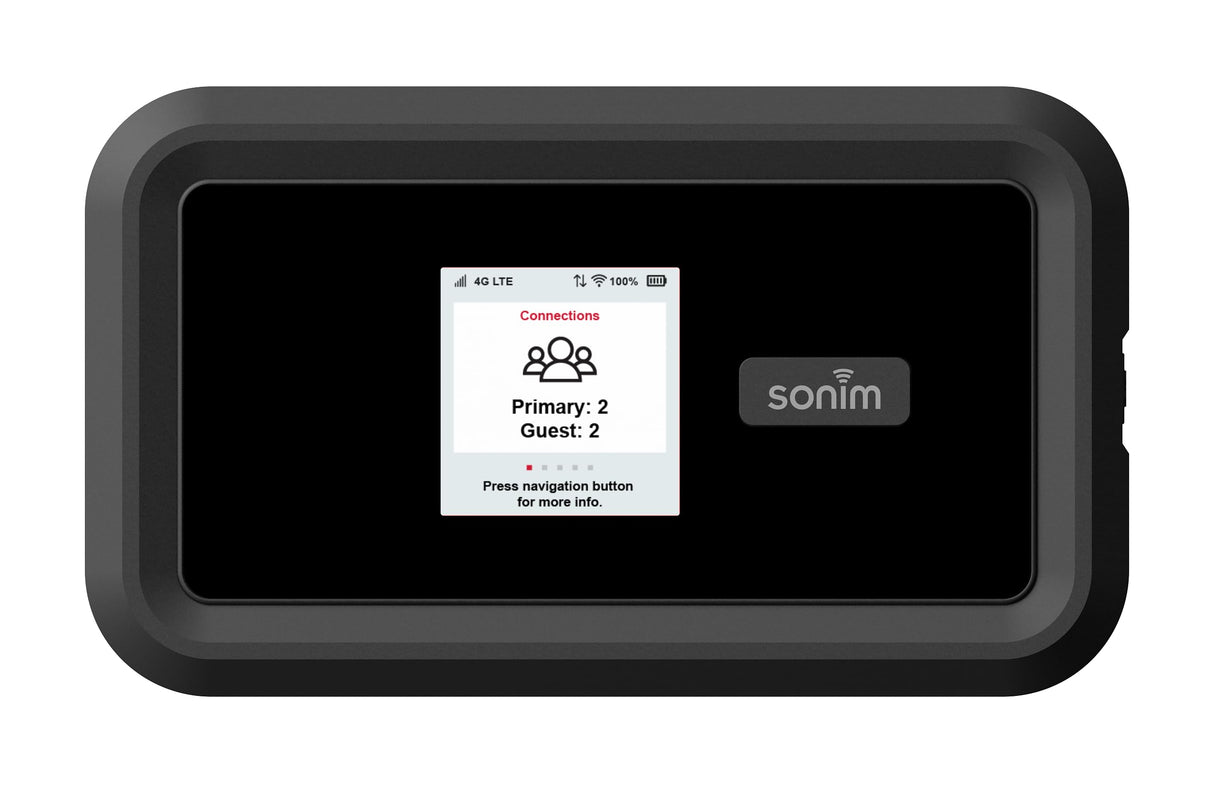 Sonim Zenith H100 - Punto de Acceso inalámbrico móvil 4G (3400 mAh, hasta 32 Dispositivos), Color Negro