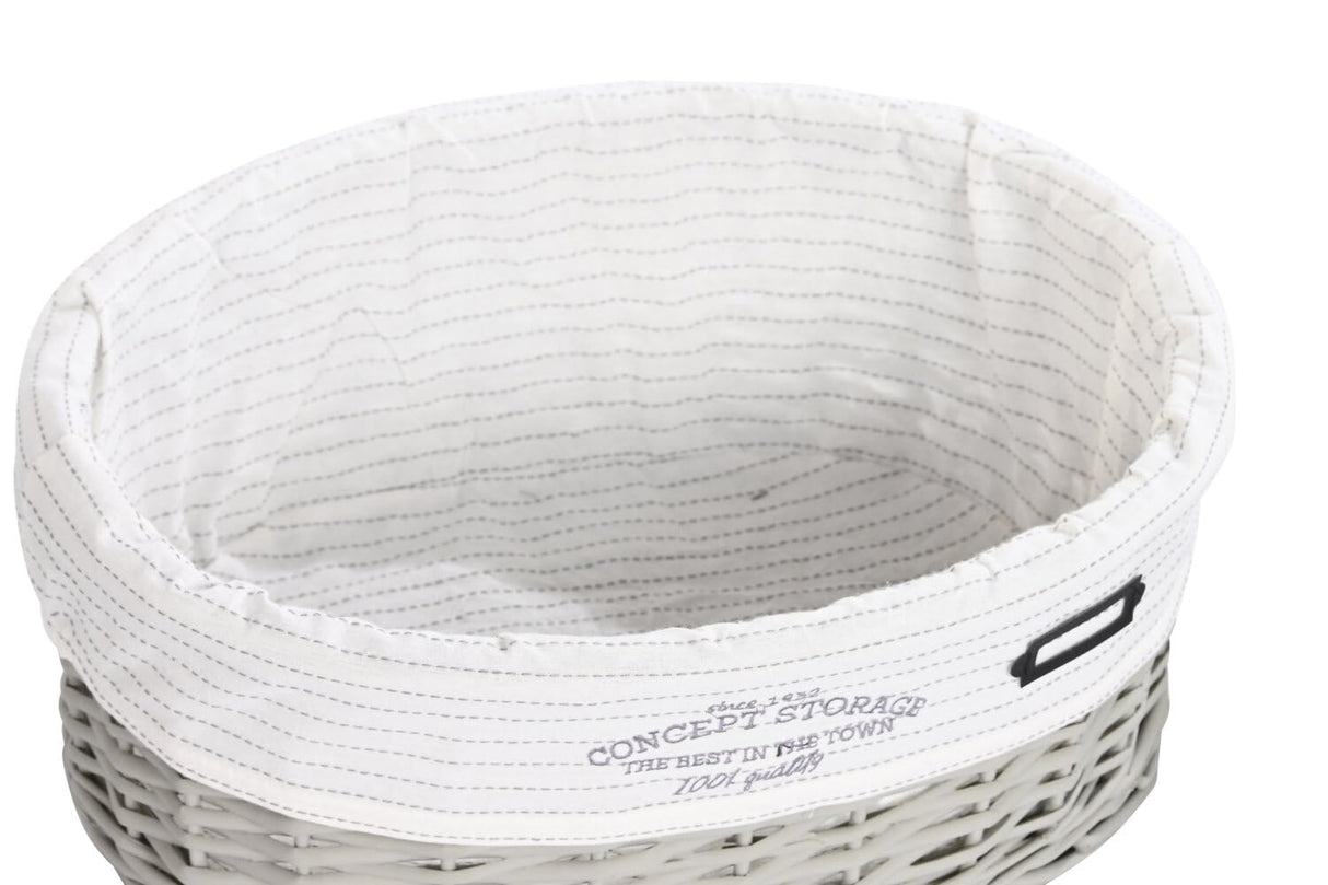 CESTA ROPA SET 5 MIMBRE POLIESTER 52X38X57 GRIS