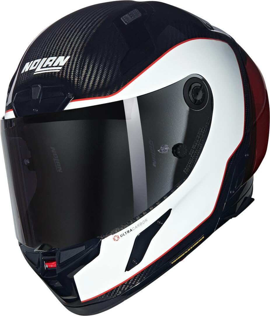 NOLAN Casco X-804 RS ASSO DI PICCHE 343 S, Carbono/Blanco/Rojo