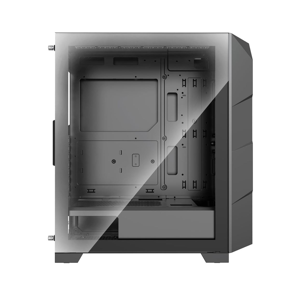 Xilence Xilent Breeze II X812.ARGB - Carcasa para Ordenador de Videojuegos (3 Ventiladores ARGB de 120 mm, 1 Ventilador PWM de 120 mm, Carcasa para Torre ATX, Panel Lateral de Cristal, Elegante Malla