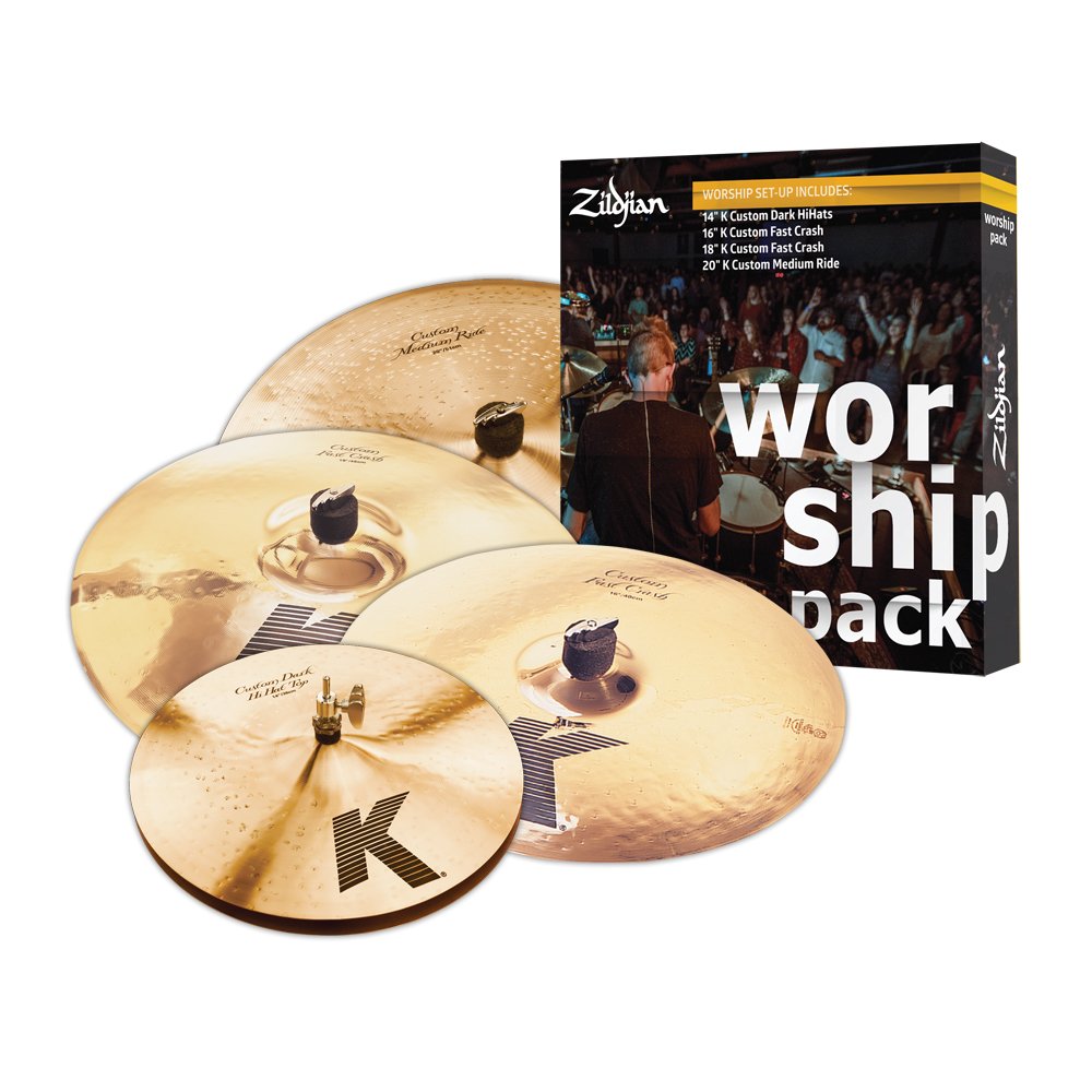 ZILDJIAN K20889 K Custom Pack Worship 14"- 16"- 18"- 20"