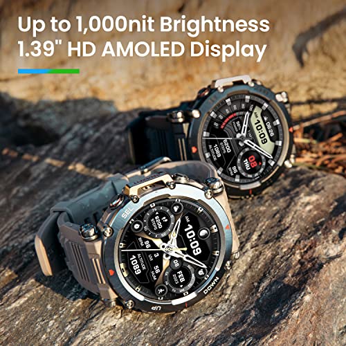 Amazfit T-Rex Ultra 47mm SmartWatch Reloj Deportivo Premium Multideporte con GPS Navegación en Tiempo Real Ejercicio de Fuerza 160+ Modos Deportivos Frecuencia cardíaca Monitoreo SpO2