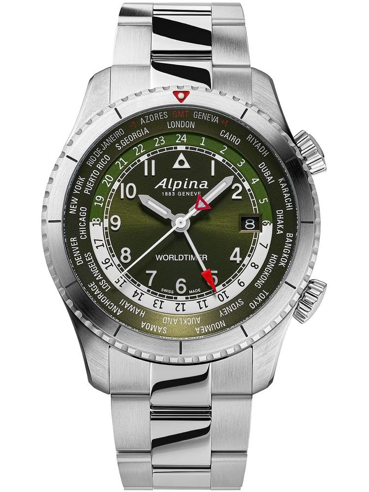 Alpina Reloj Analógico para Hombre de Cuarzo con Correa en Acero Inoxidable mid-39671