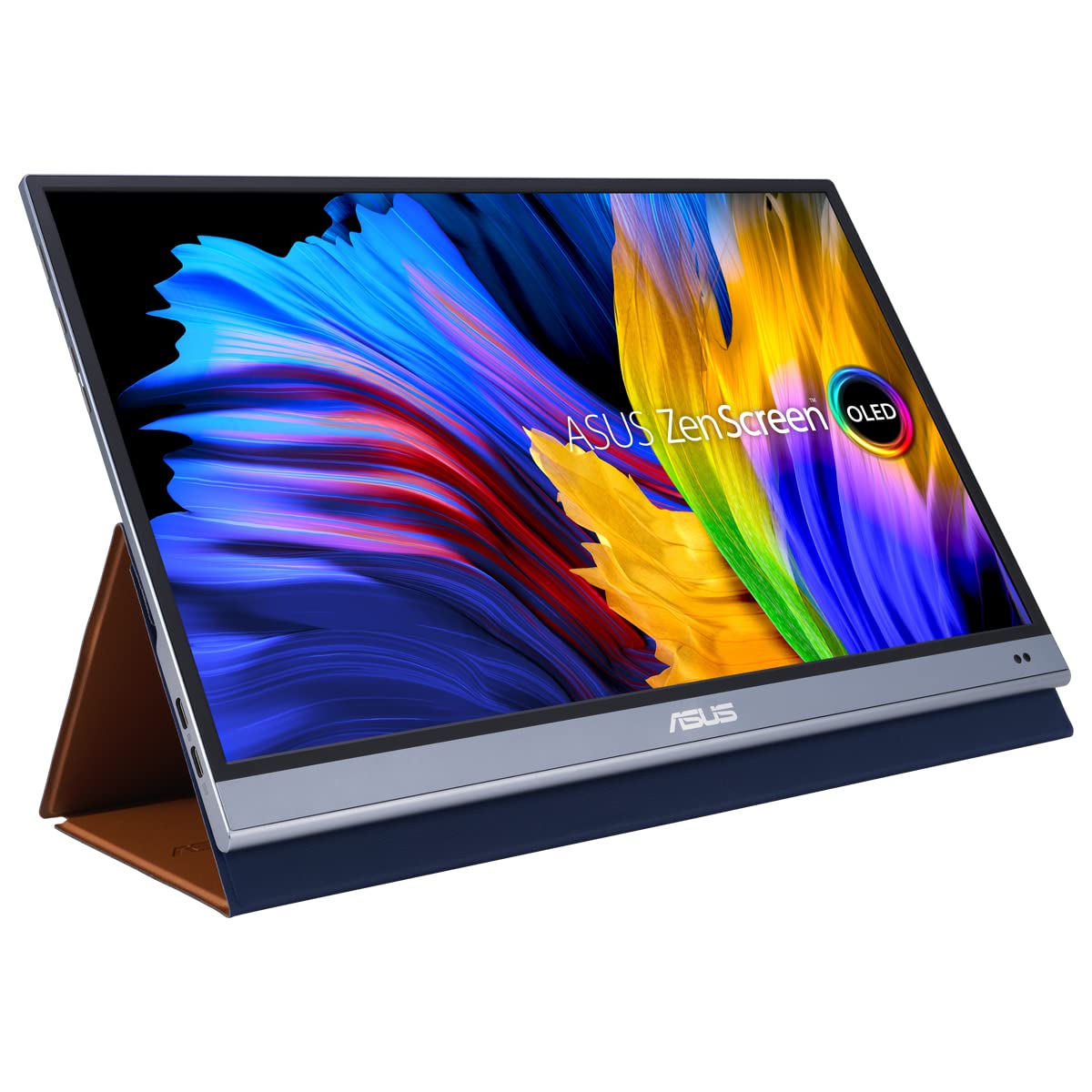 ASUS ZenScreen OLED MQ16AH - Monitor portátil de 15,6", 1080p, FHD, OLED, USB-C, HDMI, Smart Cover, Monitor Externo de Viaje para portátil, PC, Macbook, móvil, PS4, Switch