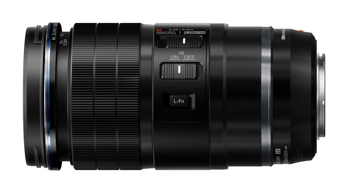 M.Zuiko Digital ED 90 mm F3.5 Macro IS Pro Objetivo telemacro, Objetivo Micro Four Thirds Resistente al Agua, ultramacro, Compatible con Las cámaras Olympus, OM SYSTEM y Panasonic MFT