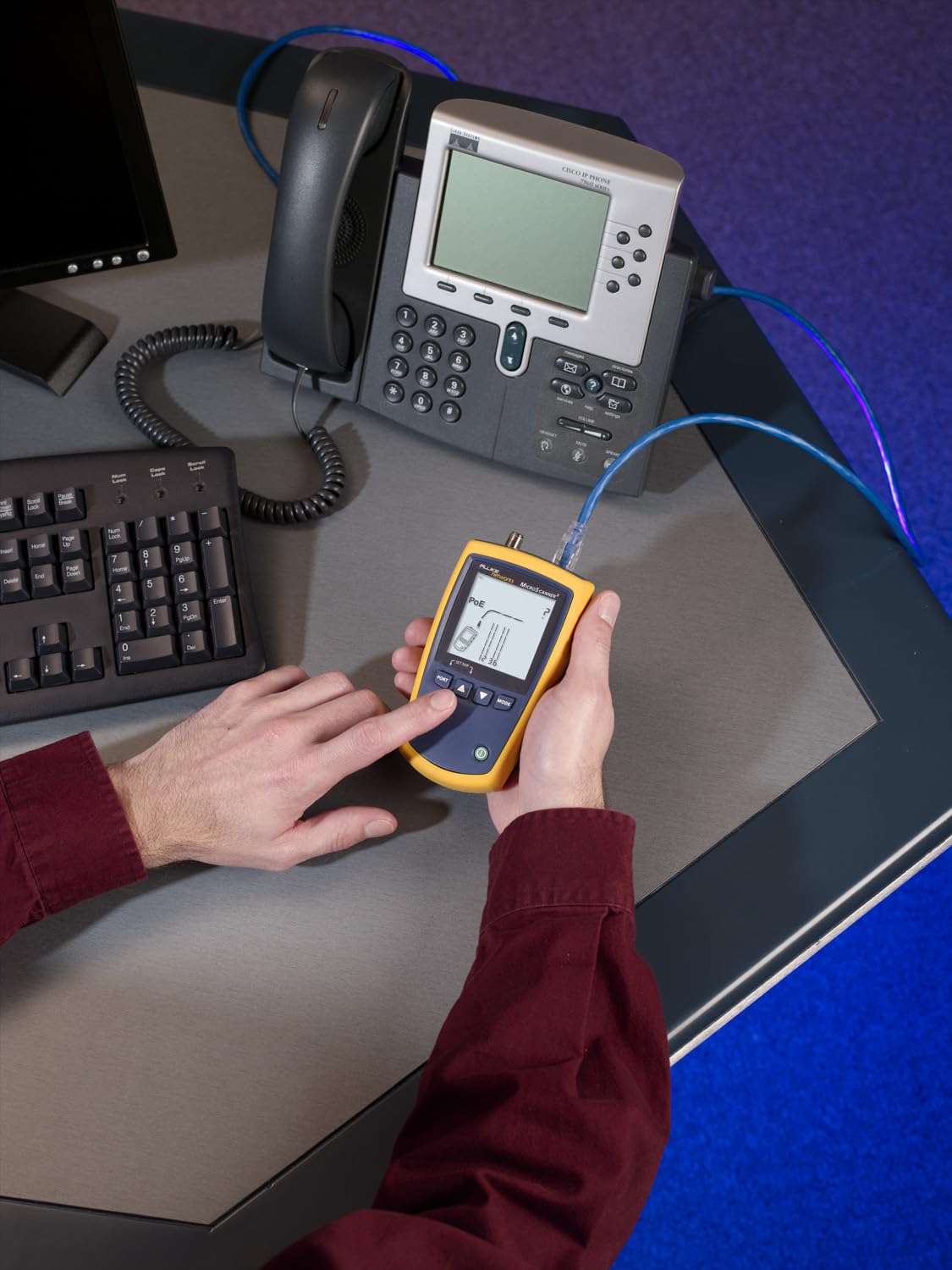 Fluke MicroScanner² Gris - Probador de cable de red (363 g, 76 x 163 x 36 mm, 0 - 45 °C, 0 - 90%, -20 - 60 °C, 0 - 75%)