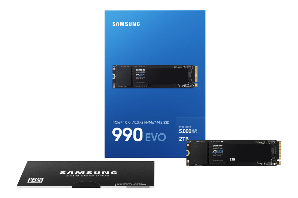 Samsung 990 EVO 2 TB hasta 5.000 MB/s PCIe 4x4/5x2, NVMe2 (2280) SSD interno (MZ-V9E2T0BW)