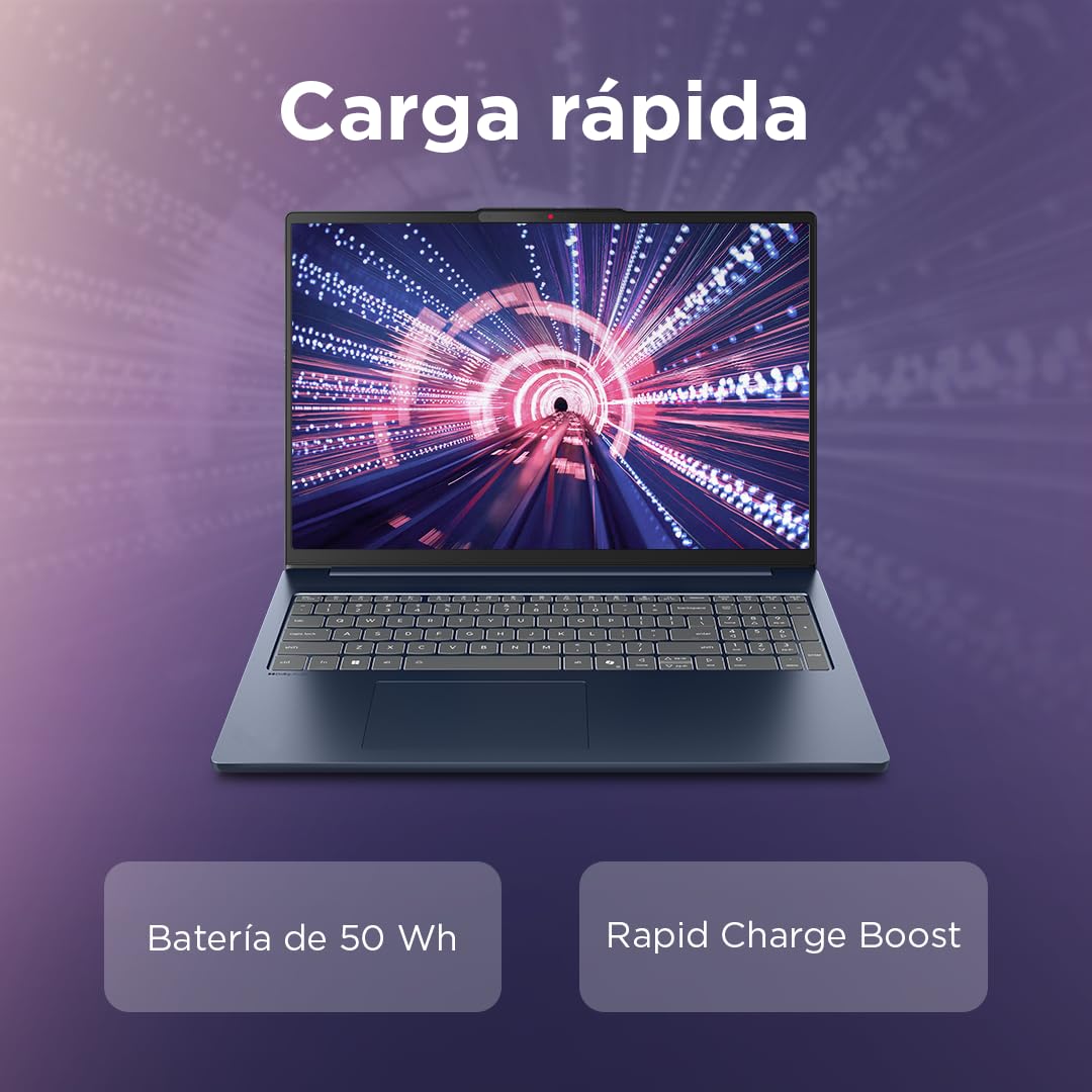 Lenovo IdeaPad Slim 5 Gen 10 - Ordenador Portátil 16" OLED 2.8K (Intel Core i7-13620H, Graficos Intel UHD, 24 GB RAM, 1TB SSD, Wi-Fi 6, Win 11 Home, Office Trial) Teclado QWERTY Español- Azul