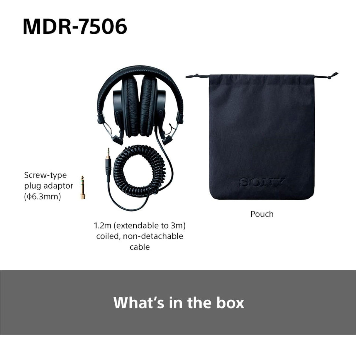 Sony MDR-7506 - Auriculares de diadema cerrados (reducción de ruido, 3.5 mm), negro