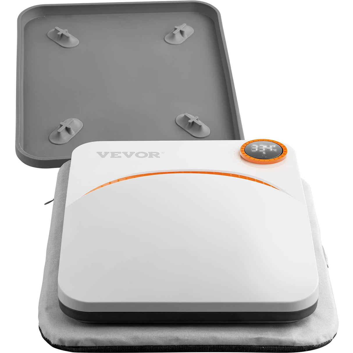 VEVOR Prensa de Calor Portátil 30 x 25 cm Para Camisetas - Máquina de Transferencia 750W - Temperatura 40-205 °C - Uso Doméstico y Bricolaje