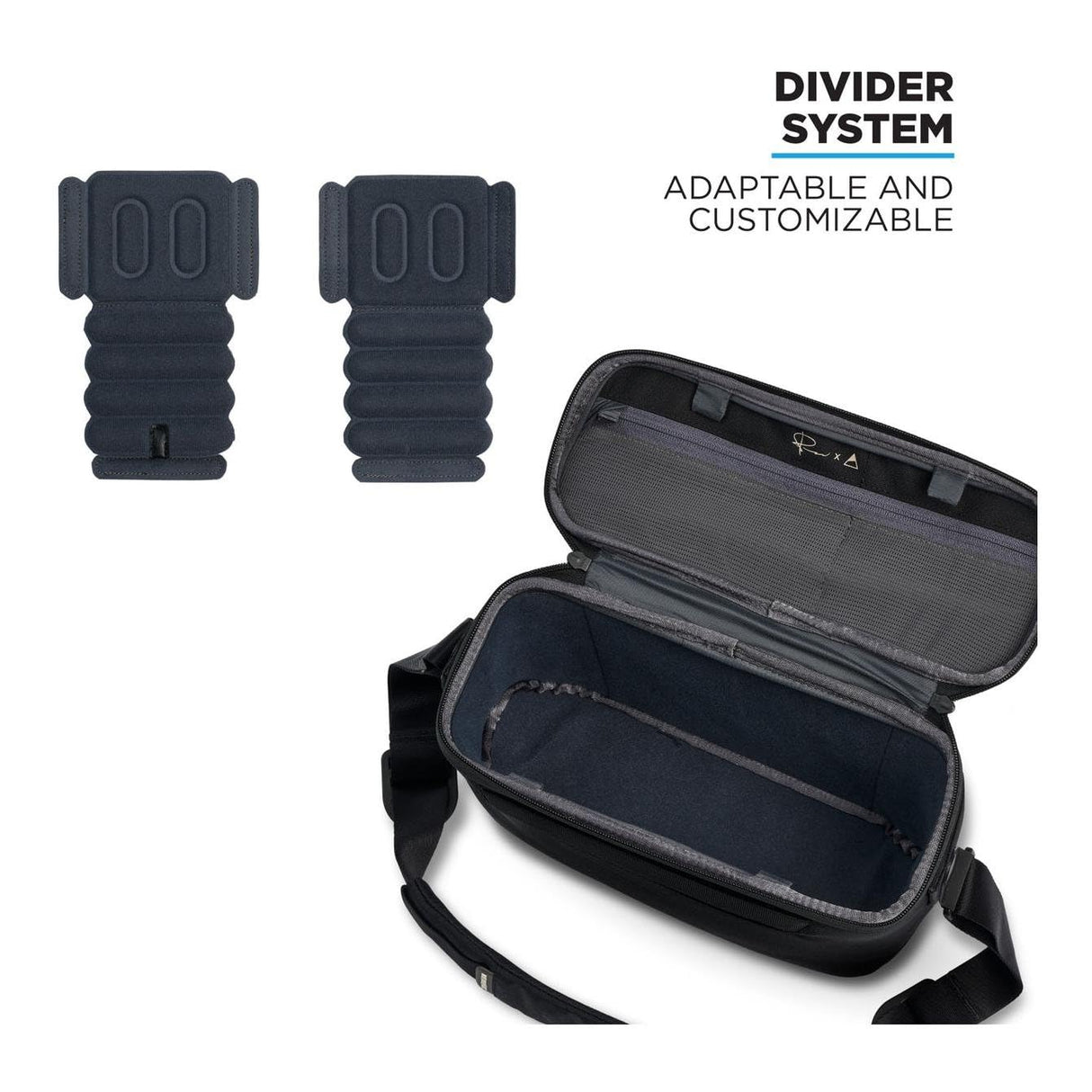 Gomatic Luma Camera Sling 12 L – Bandolera Cámara Resistente al Agua, Organizador Tech con RFID, para DSLR, Mirrorless, Objetivos y Drones – Diseñado por Peter McKinnon, Negro