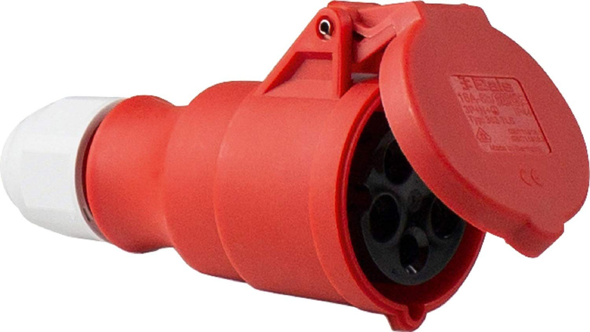as - Schwabe Prolongación de uso intensivo - Enchufe CEE y toma CEE (400 V / 16 A / 11 kW) - Prolongación CEE de 50 m de 5 polos con cable de goma H07RN-F 5G2,5 - IP44 - Negro