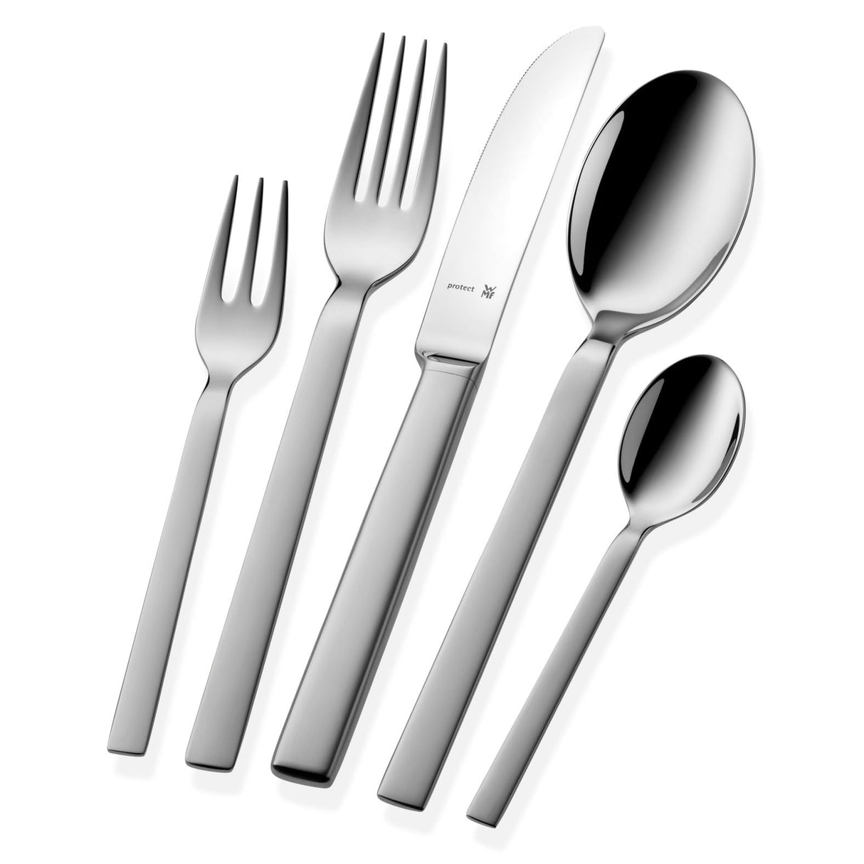 WMF-trazado 66 1161006391 Cubiertos 12 Piezas para Personas Lyric Cromargan Protect parcialmente con Muy Resistente, Incluye 49 x 39 x 10 cm de Hoja del Cuchillo Acero Inoxidable