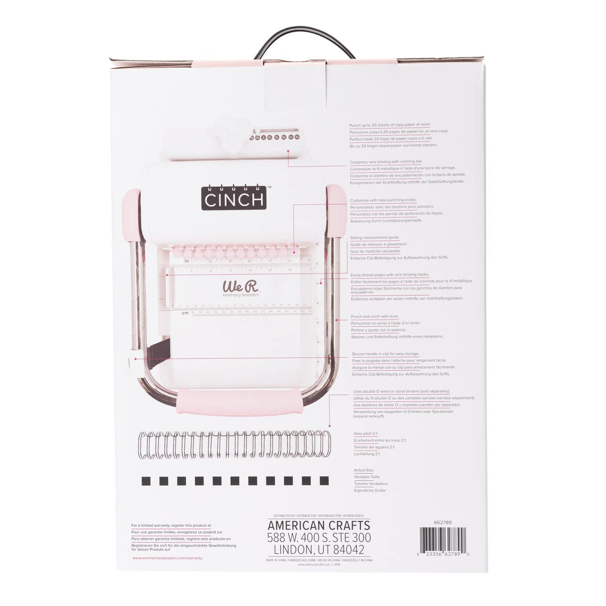 We R Memory Keepers 0633356627890 Heidi Swapp Cinch Machine, Materiales sintéticos, Multicolor, 39.37 x 27.94 x 17.78 cm
