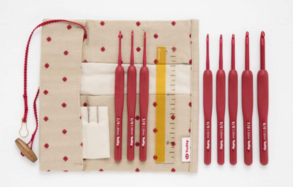Tulip - Tulip Etimo Red Softgrip Crochet Hook Set - 1 Unidad