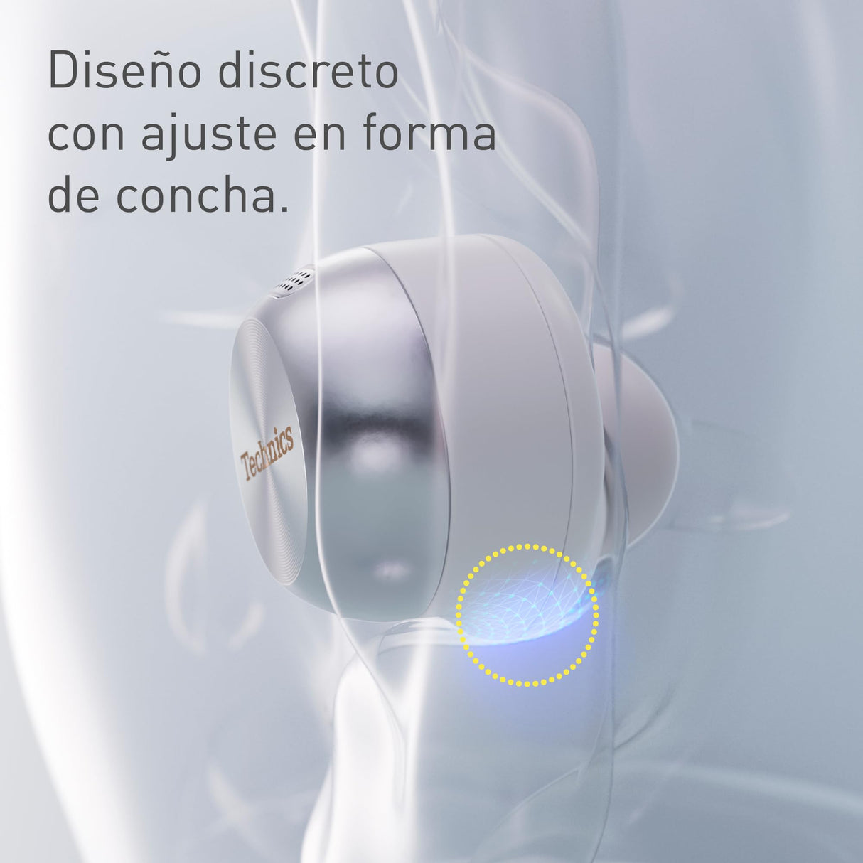 Technics EAH-AZ100E-A Auriculares Inalámbricos con Cancelación De Ruido, Bluetooth Multipunto, Voice Focus AI, Cómodos Auriculares Internos, Azul Medianoche