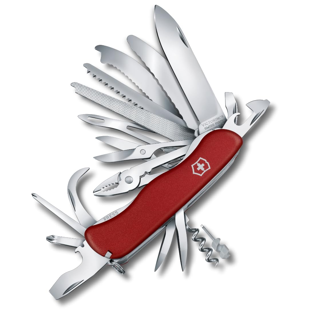 Victorinox Work Champ XL, Navaja Multiuso Suiza, Cuchillo bolsillo, Regalo, 31 Funciones, Hoja grande, Sacacorchos, Bloqueable