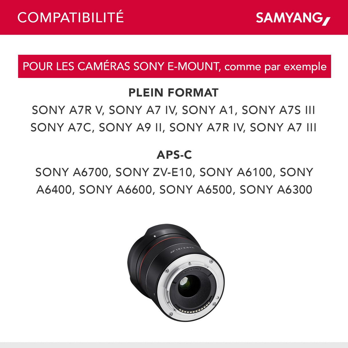 Samyang AF 18 mm F2,8 FE + estación de Lente para Sony E Mount Full Format & APS-C I Ultra Ligero Gran Angular con Enfoque automático rápido I Distancia Focal Fija para Sony Alpha A7C A7 III A6400