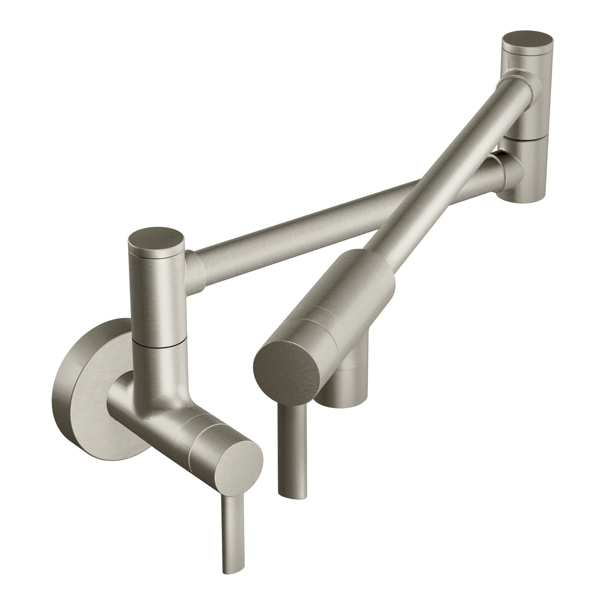 Moen S665SRS - Grifo de cocina de dos manijas para llenado de ollas, resistente a las manchas inoxidable