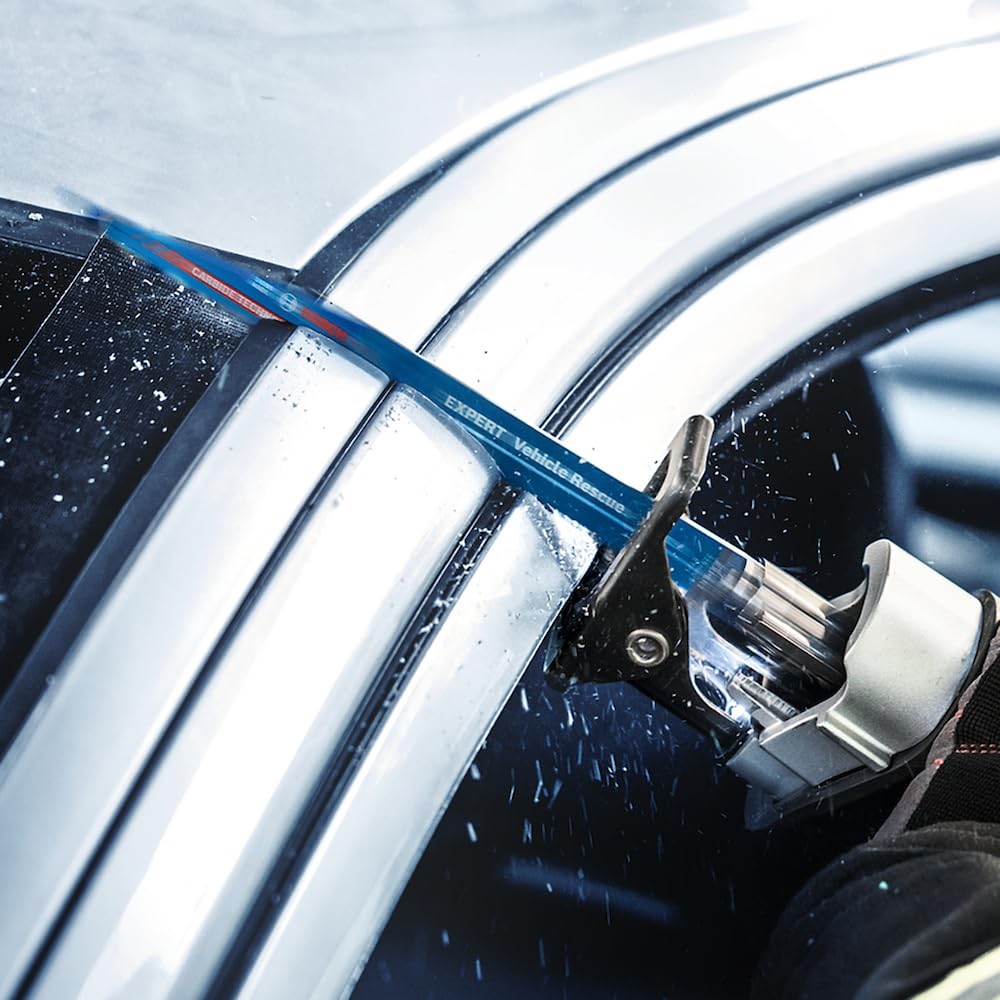 Bosch Professional 10x Hojas de sierra sable Expert `Vehicle Rescue` S 1157 CHM (para Vidrio, Acero resistente, Longitud 225 mm, accesorios Sierra sable)